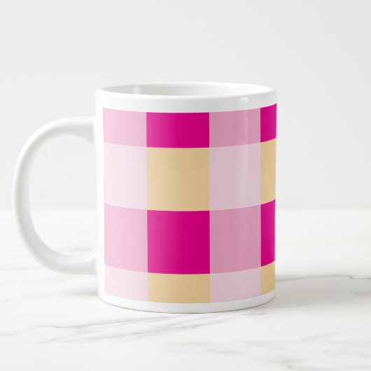 Gingham Pattern Extra Grote Beker (Links)