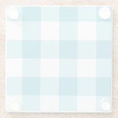 Gingham Pattern Glazen Onderzetter (Achterkant)