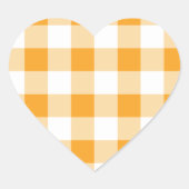 Gingham Pattern Hart Sticker (Voorkant)