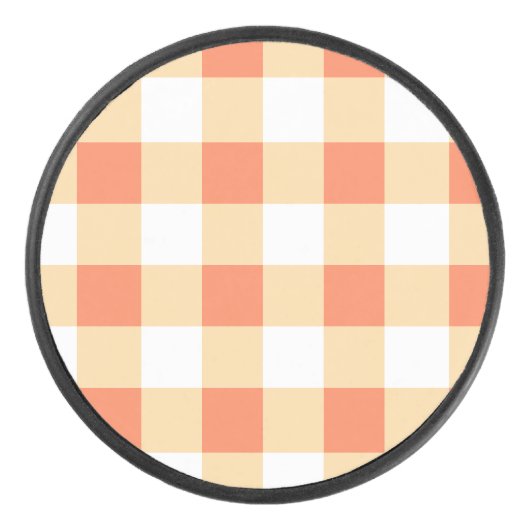 Gingham Pattern Hockey Puck (Voorkant)