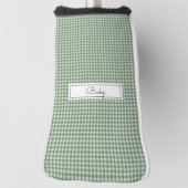 Gingham Pattern in Green with Name Golfheadcover (Draai 90)