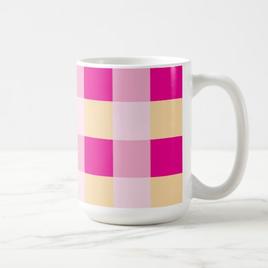 Gingham Pattern Koffiemok (Rechts)