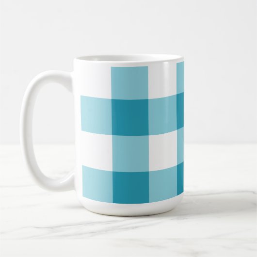 Gingham Pattern Koffiemok (Links)