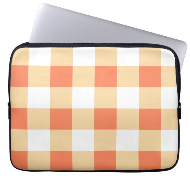 Gingham Pattern Laptop Sleeve (Voorkant)