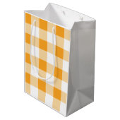Gingham Pattern Medium Cadeauzakje (Achterkant Gekanteld)