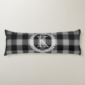 Gingham Pattern Monogram Lichaamskussen (Voorkant)