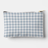 Gingham Pattern Plaid Preppy Check Blue White Name Etui (Achterkant)