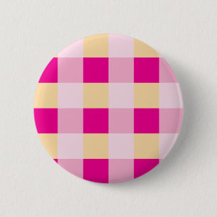 Gingham Pattern Ronde Button 5,7 Cm
