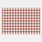 Gingham Pattern Set Herfst Holiday Inpakpapier Vel (Voorkant 2)