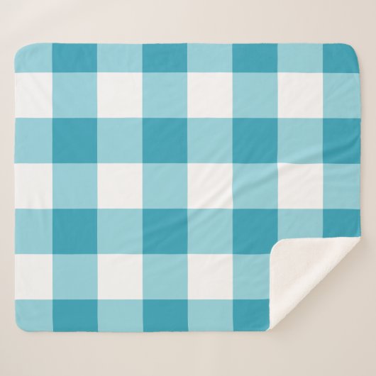Gingham Pattern Sherpa Deken (Voorkant (horizontaal))