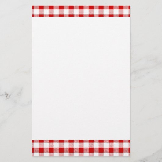 Gingham Pattern Stationery Briefpapier (Voorkant)