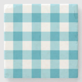 Gingham Pattern Stenen Onderzetter (Voorkant)