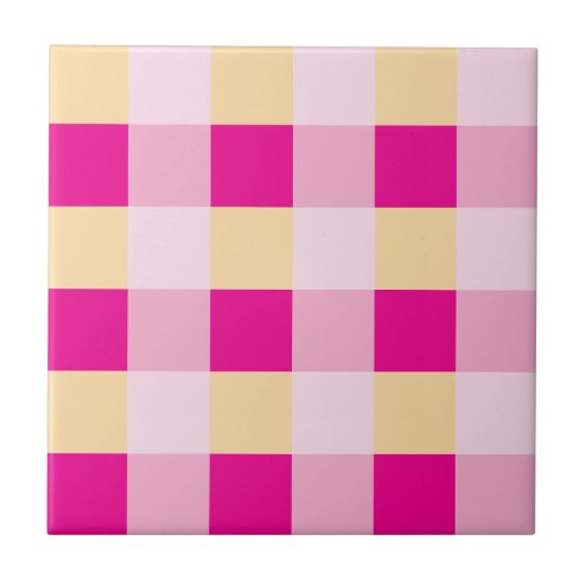 Gingham Pattern Tegeltje (Voorkant)