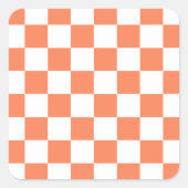 Gingham Pattern Vierkante Sticker (Voorkant)