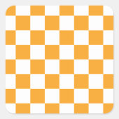 Gingham Pattern Vierkante Sticker (Voorkant)