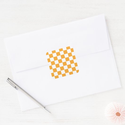 Gingham Pattern Vierkante Sticker (Envelop)