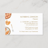 Gingham Pattern Waterverf banketbakker Visitekaartje (Achterkant)