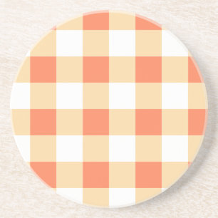 Gingham Pattern Zandsteen Onderzetter