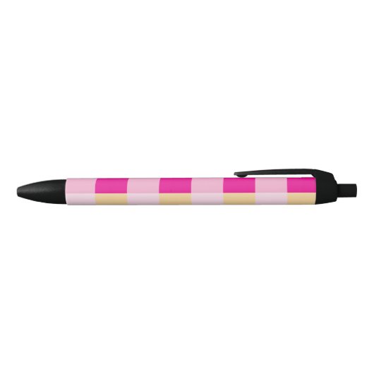 Gingham Pattern Zwarte Inkt Pen (Bovenkant)