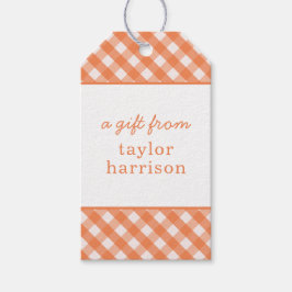 Gingham Persoonlijke Gift-Labels Cadeaulabel
