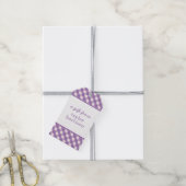 Gingham Persoonlijke Gift-Labels Cadeaulabel (Met Touw)