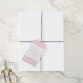 Gingham Persoonlijke Gift-Labels Cadeaulabel (Met Touw)