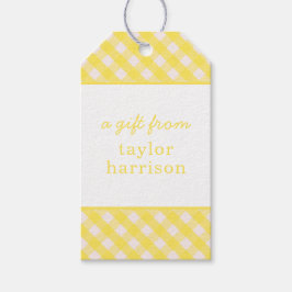 Gingham Persoonlijke Gift-Labels Cadeaulabel