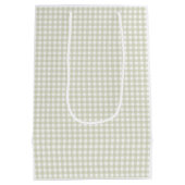 Gingham Peter de Konijn Monogram Baby shower Medium Cadeauzakje (Achterkant)