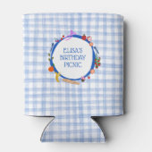 Gingham Picnic Modern Cute CUSTOM BIRTHDAY PARTY Blikjeskoeler (Achterkant)