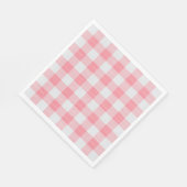 Gingham Pink Pset Cute  Girly Servet (Hoek)