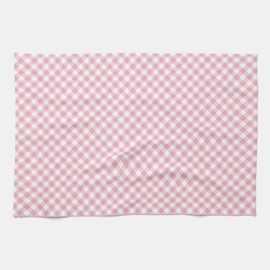 Gingham Pink Simple Theedoek (Horizontaal)