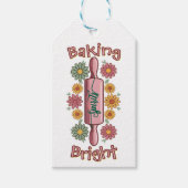 Gingham plaid Baking Spirits Bright Holiday Cadeaulabel (Voorkant)