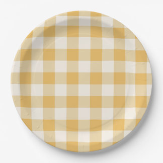 Gingham Plaid Plates Papieren Bordje