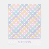 Gingham Plaids Harten Naadloos Patroon Fleece Deken (Voorkant)