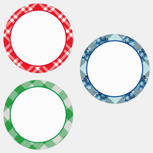 Gingham/Pset Pattern Waterbestendige Landlabels Labels (Groep)