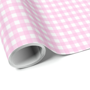 Gingham Pset Pink White Pattern Cadeaupapier