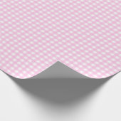 Gingham Pset Pink White Pattern Cadeaupapier (Hoek)