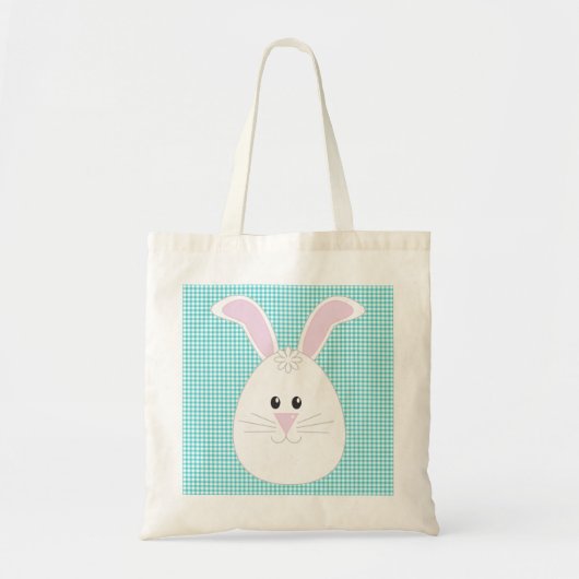 Gingham Rabbit Bag Tote Bag (Voorkant)