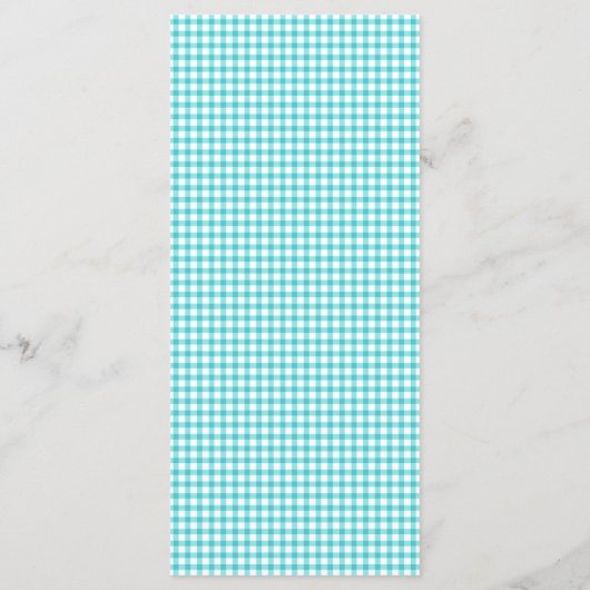 Gingham Rabbit Menu Card (Achterkant)