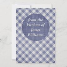 Gingham Recipe Kaarten