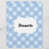 Gingham Recipe Multomap Tabblad Toevoeging Divider (Voorkant / Achterkant)