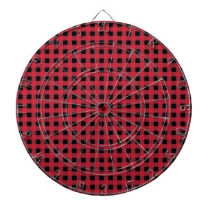 Gingham Red en Black Dartbord