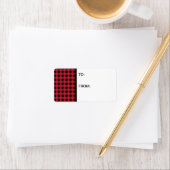 Gingham Red en Black Etiket (Insitu)
