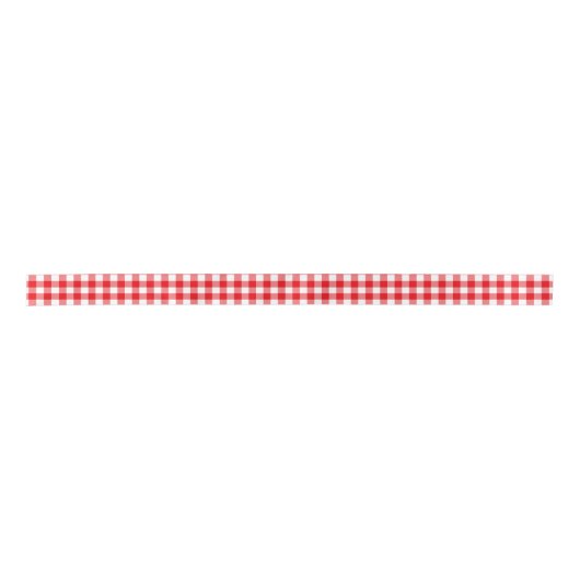 Gingham Red en White Simple Check Lint (Voorkant)