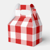 Gingham rood en wit cheques Plaid partij bruiloft Bedankdoosjes (Voorkant Zijde)