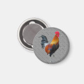Gingham Rooster Magnet Magneet (Voorkant / Achterkant)