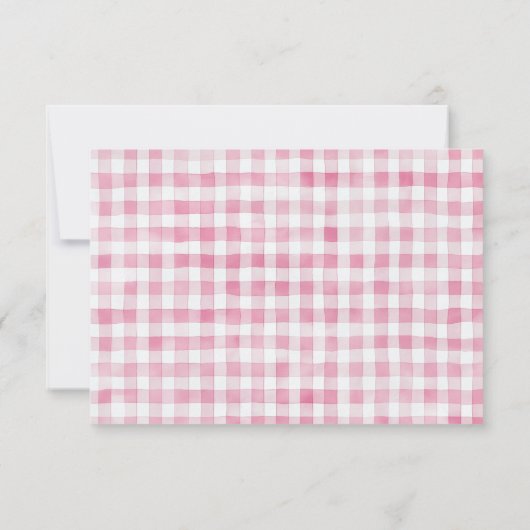 Gingham Rose Moderne Frais Arrive du Marché Merci (Dos)