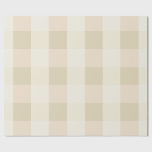 Gingham | Roze & Crème Cadeaupapier (Vlak)
