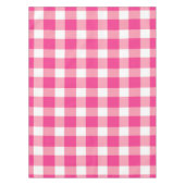 Gingham roze design tafelkleed (Voorkant)