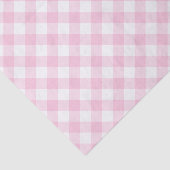 Gingham roze en wit patroon tissuepapier (Detail)